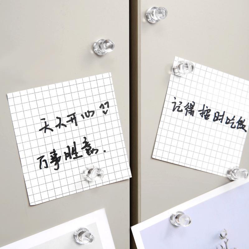 Minimalist Transparent Magnetic Pushpin – Decorative Photo Magnet & Message Sticker