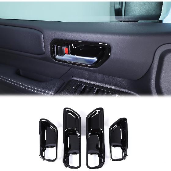 

Inner Door Handle Bowl Cover Trim Compatible with Toyota Land Cruiser Prado 250 J250 LC250 2024 2025, Piano Black Interior Accessories 4Pcs (Oak Wood