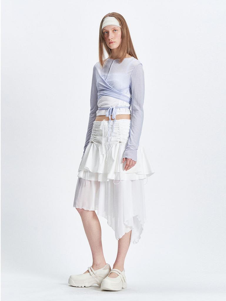 TUOMIO Sheer Twisted Top [Blue]