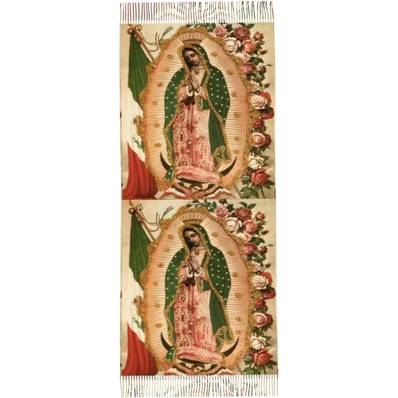 Virgin Mary Shawl Wrap for Women Our Lady of Virgen De Guadalupe Scarf Soft Large Blanket Scarves Warm Wraps