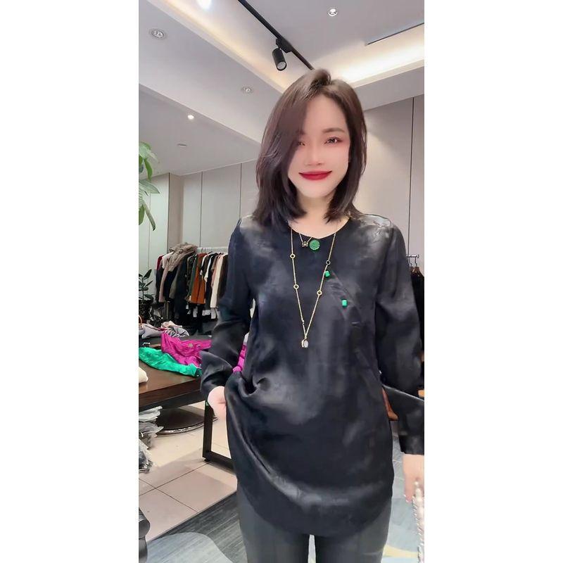 

Internet Hot New Long-Sleeved Chinese Knot Button Casual Top Shirt Black L (45.00 kg-52.50 kg