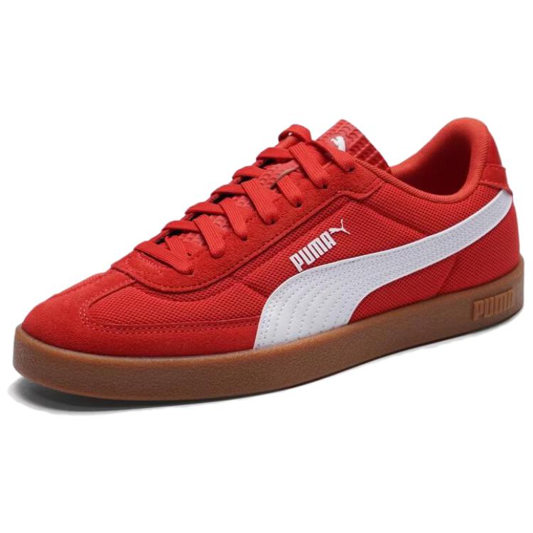 Puma Club II Era The Stands Cny Comfortable Versatile Slip Resistant Durable Low Top Skate Shoes Unisex sneakers Red White 406065-03