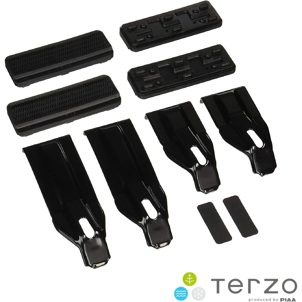 Terzo (by PIAA) Roof Carrier/Base Carrier Holder, Set of 4, Black, for Suzuki Jimny, Jimny Wide, and Jimny Sierra JB23W, 33W, and 43W (EH167)