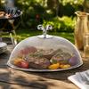 Portable Food Mesh Tent with Handle Stainless Steel Cover Handle, Insect Control Breathable Dish Covers for Outdoor Gathering Tent, Durable Dome Guard