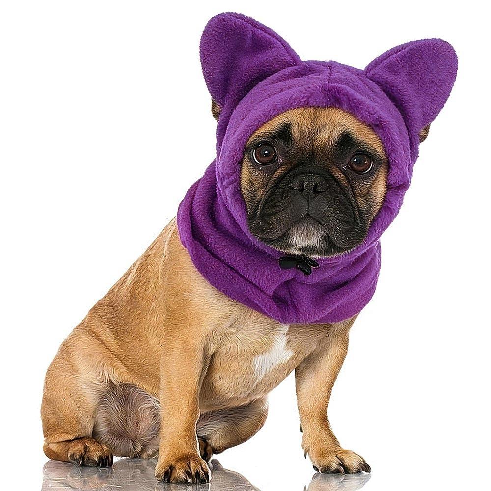 

Adjustable Design Pet Winter Hats Soft Fleece Dog Warmer Ears Hoodie Dog Snood Pet Headwear L