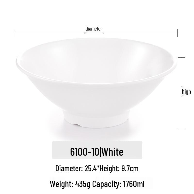 Große Melamin-Ramen-Schüssel für Nudelläden - Konische Luosifen, Mala Tang, Suppen- & Reispudding-Schüssel