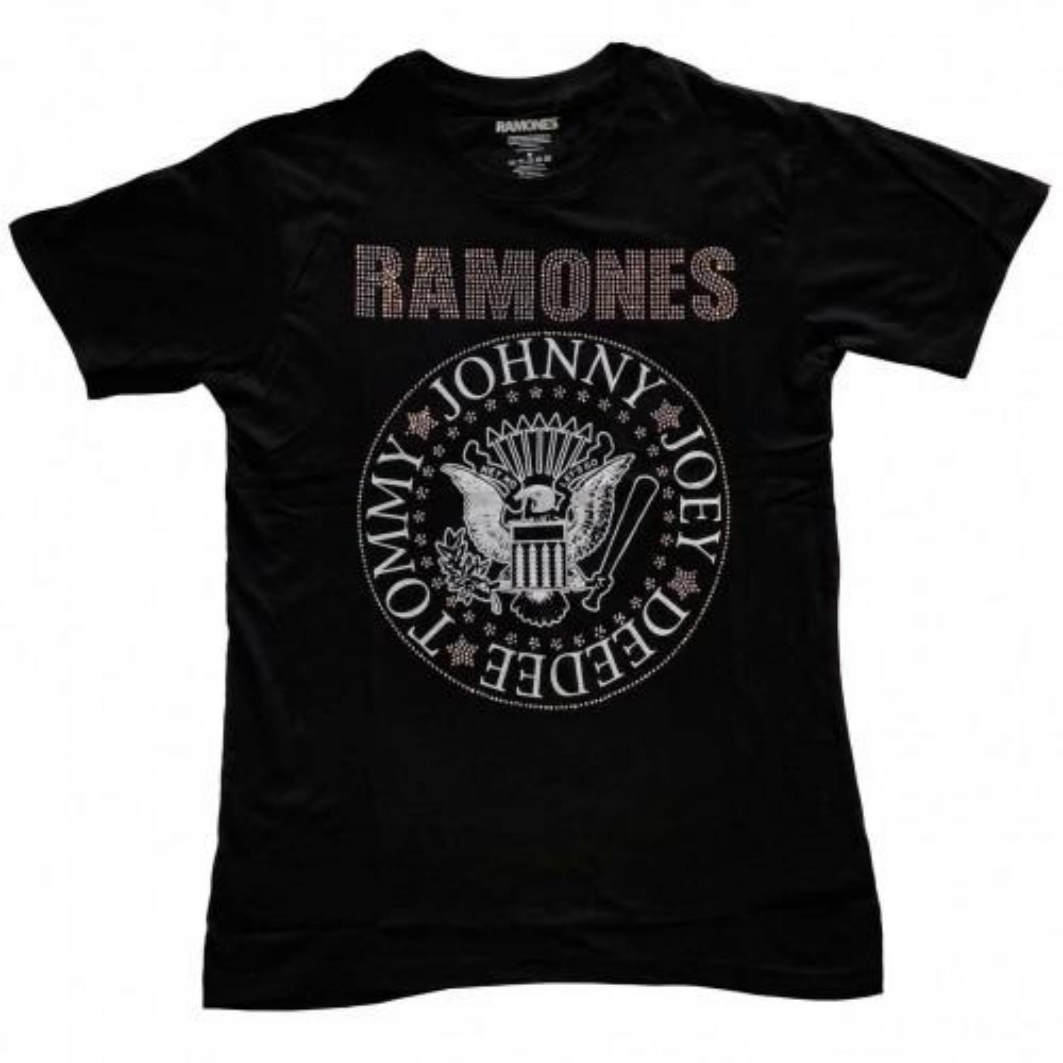 Ramones Unisex Adult Presidential Seal Embellished T-Shirt S чёрный