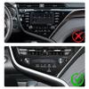 For Toyota Camry 2018 2019 2020 2021 2022 Real Soft Carbon Fiber LHD Car Central Control Button Frame Interior Trim Accessories