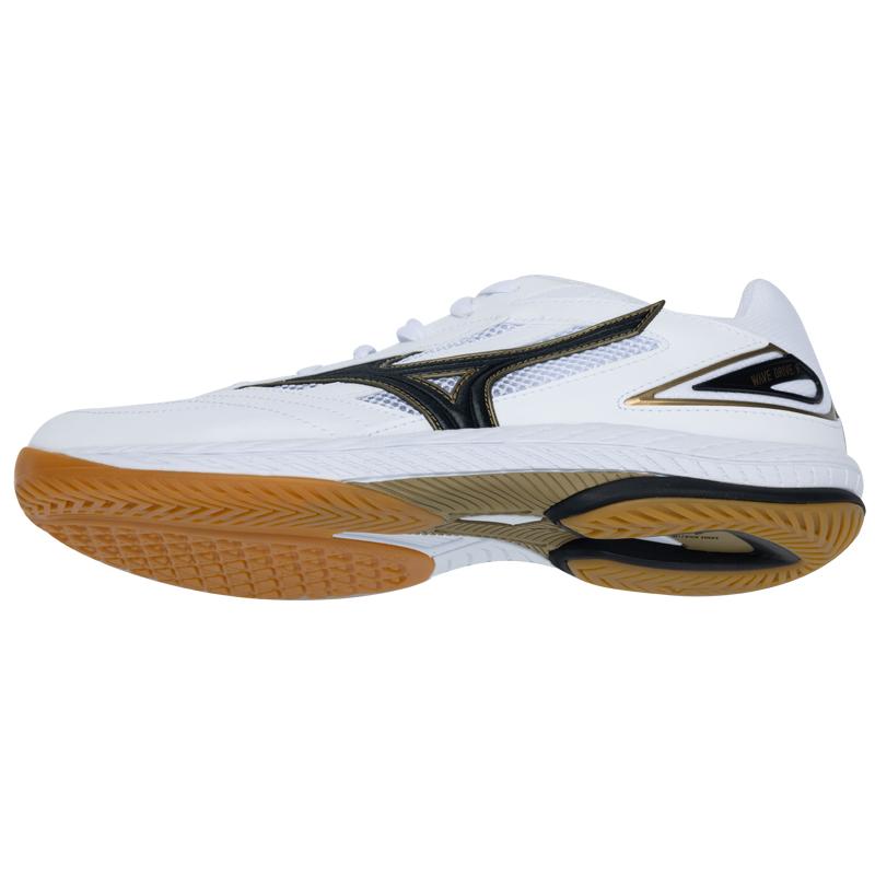 Mizuno Wave Drive 9 White Black Gold Unisex Sneakers 81GA220552
