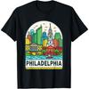 Philadelphia Skyline und ikonische Wahrzeichen T-Shirt