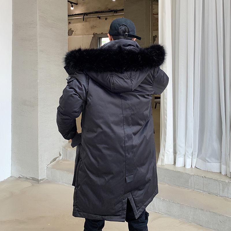 Medium and long section Cotton clothing Large size Down jacket Trend Leisure Men's clothes Winter