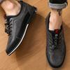 Outdoor British Casual Single Shoes Leather Shoes Formal Shoes New Men Loafers Leather Shoes Men Comfortable Low-top Oxford Shoe
