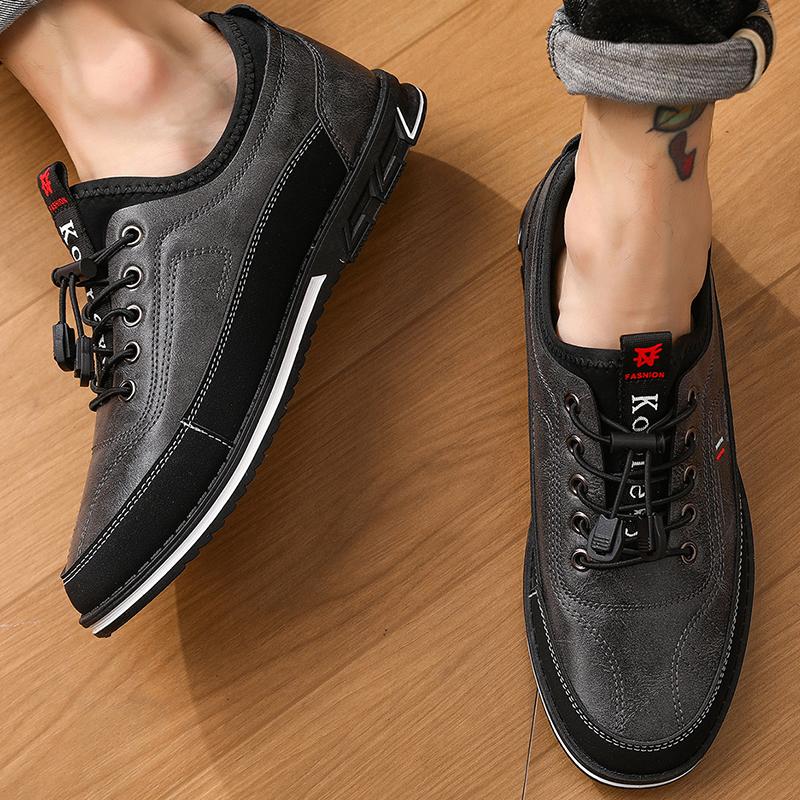 Outdoor British Casual Single Shoes Leather Shoes Formal Shoes New Men Loafers Leather Shoes Men Comfortable Low-top Oxford Shoe