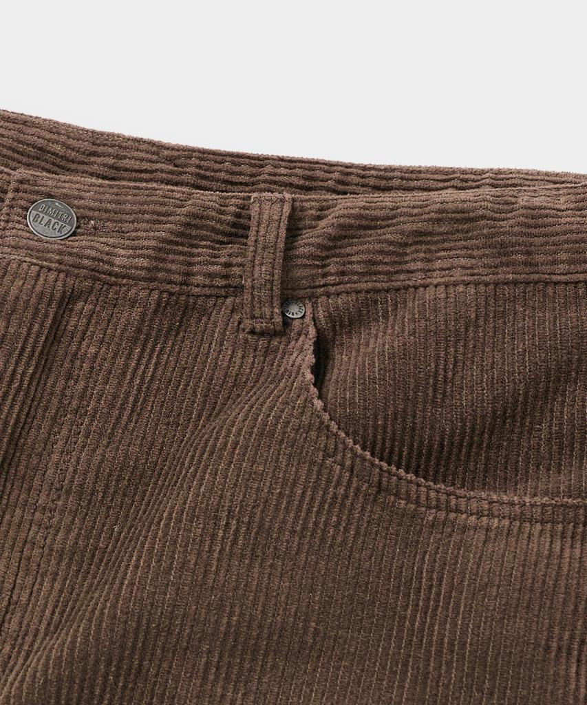 Dimiteulibeullaeg Essential Fade Wash Curved Pants_Corduroy Brown