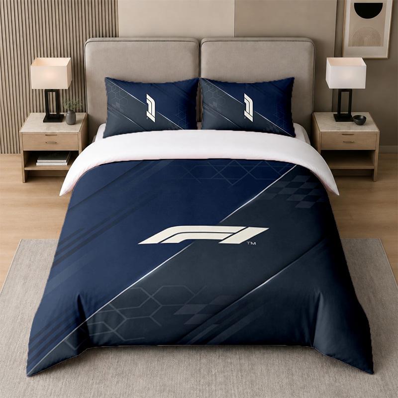 3Pcs Bedding SetF1 Soft Bed Sheet and Two Pillowcases Home Bedroom Decor