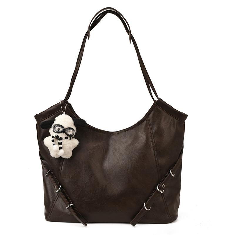 Autumn and Winter Retro Large-capacity Bag Women's 2025 New Trendy Fashion Korean Version Tote Bag Simple Shoulder Bag Commuter Bag