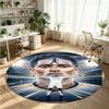 Jude Bellingham Printed Round Crystal Velvet Rug Soft Non Slip Floor Carpet For Bedroom Holiday Gift