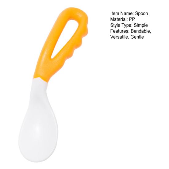 Bendable Spoons for Infants Baby Training Spoons Easy-Grip Handle Reusable Dining Utensil for Self
