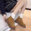 Fleece thickened small short boots women's muffin platform shoes winter new Martin shoes snow boots cotton shoes