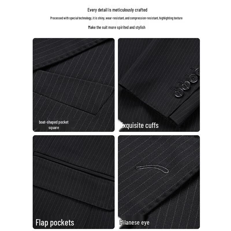 ROMON Men's Italian Lapel Double-Breasted Suit Vest