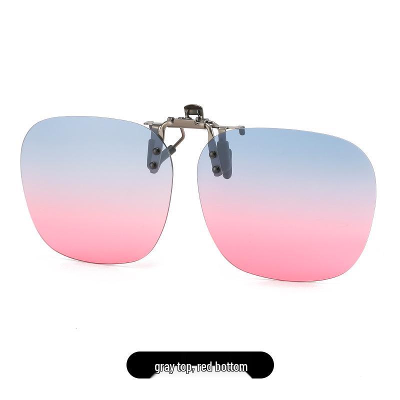 2025 Polarized Rimless Polygonal Clip-on Sunglasses for Day/Night Outdoor, Fishing, and Driving
