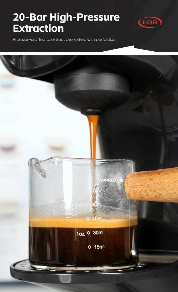New HiBREW 3 in 1 Multiple Capsule Coffee Maker Full Automatic With Hot & Cold Mode 19Bar