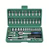 46pcs Car Repair Tool Kits Combination Ratchet Torque Spanner Metalworking 1/4-Inch Socket Wrench Set Auto Mechanic Repair Tools