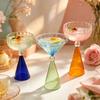 Geometry Glass Gradient Champagne Wine Cup Personality Creative Ice Cream Dessert Pudding Drink Whisky Goblet Bowl