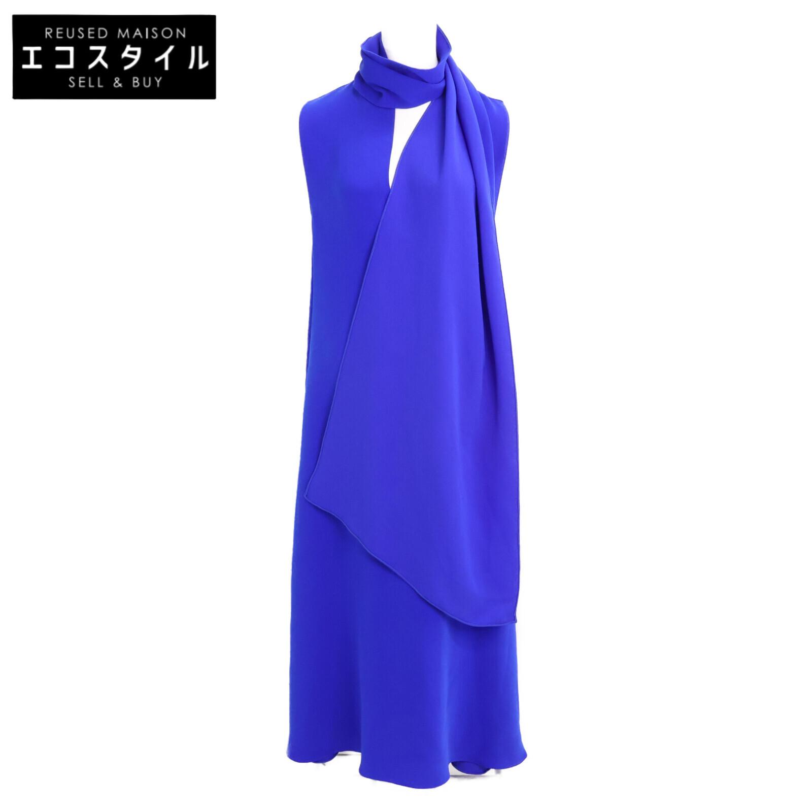 

Salvatore Ferragamo [Внутренний обычный] Миди-платье с V-образным вырезом и длинным поясом/ платье 38 синийБ/у