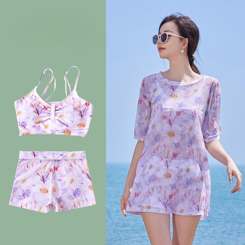 Women's Three-Piece Floral Swimsuit