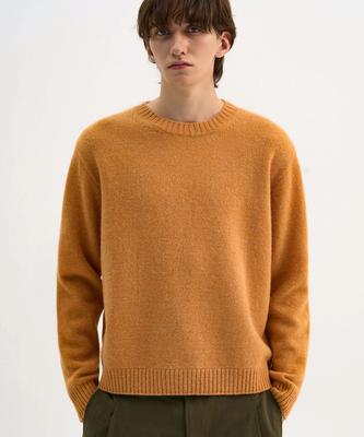 TRIP LE SENS [100% Wool] Pure Light Round Knit_Sunset Orange
