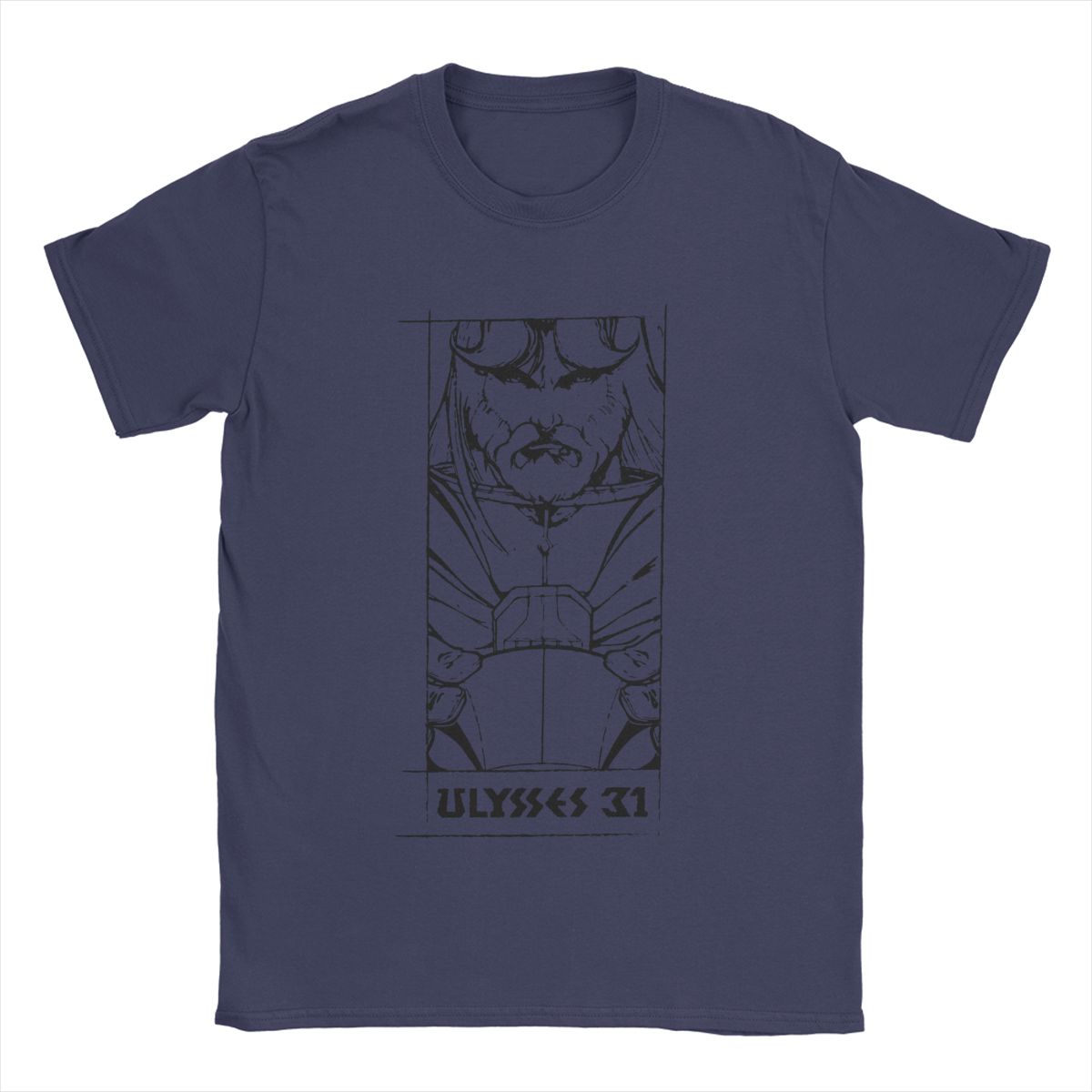 

Vintage Ulysses 31 T-Shirt for Men Crew Neck 100% Cotton T Shirts Cartoon Short Sleeve Tee Shirt Adult Clothing XL