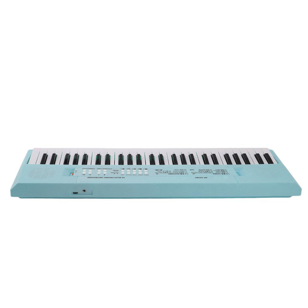 54 Key Keyboard Piano Smoothly Plastic Keyboard Piano Portable Dual Power Supply System Electric Piano Keyboard with Microphone for Kids