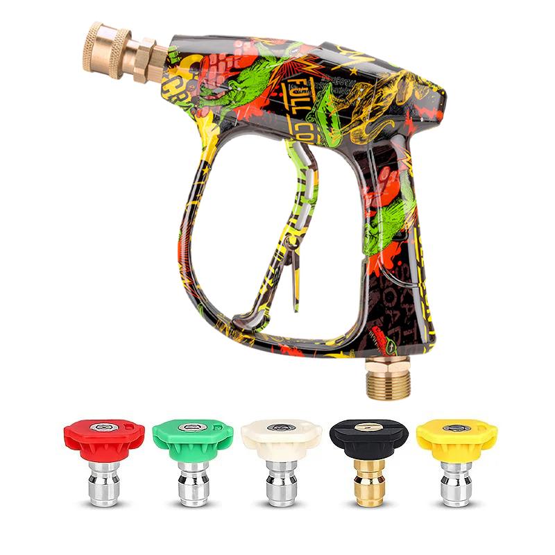 

Trendy Colored Painted High Pressure Gun with Nozzle Accessories, 2026 New Daily Cleaning Kit, Universal Fit for Most Ordinary