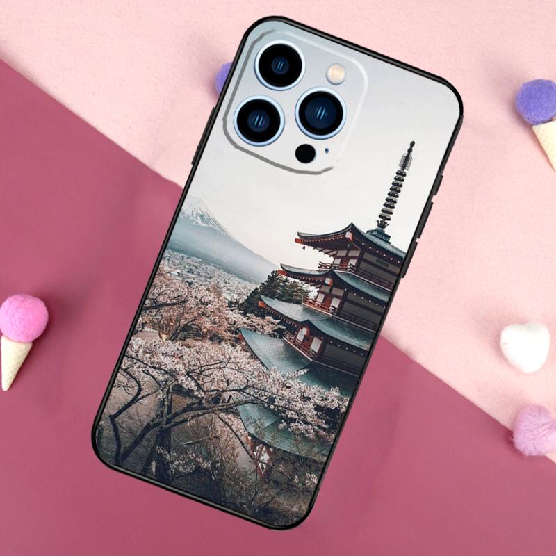 Japanese Temple Kyoto Phone Case For iPhone 17 16 Pro Max 17 Air 16E 13 12 Mini 14 15 Plus 11 Pro Max Back Cover