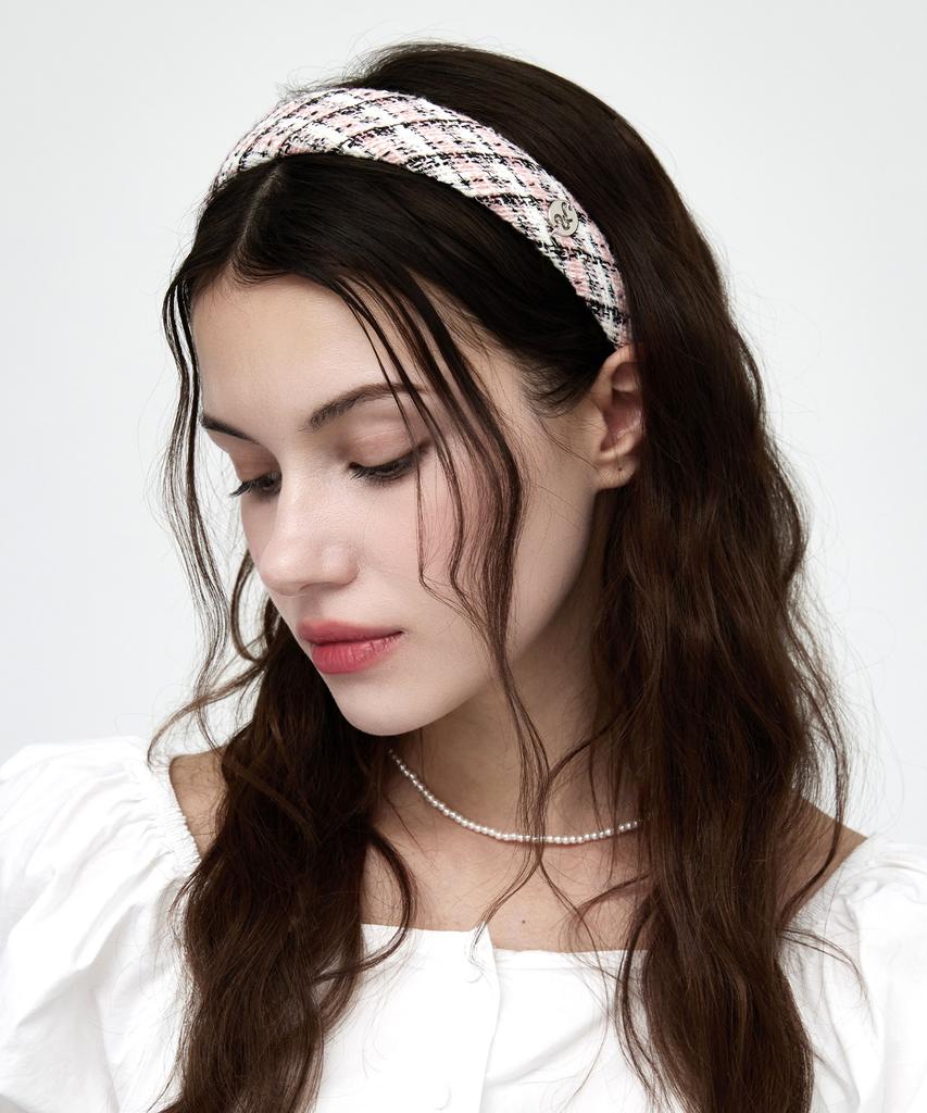 Uluk Signature Tweed Hairband_Pink