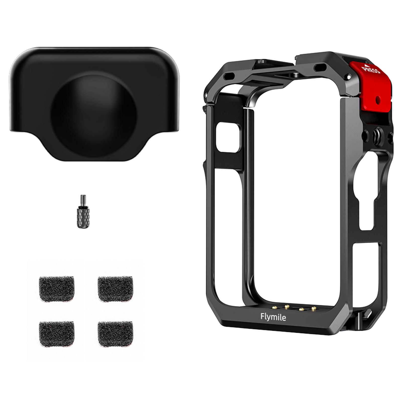 

Camera Cage for DJI Osmo 360 Action Aluminum Alloy Protective Frame with Lens Cap Quick Release Protective Cage Camera Accessory