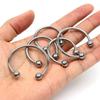 Men Stainless Steel Open Cuff Ring Segment Ring Body Piercing Jewelry Round Rings(Size:25mm,28mm, 30mm, 32mm,35mm, 40mm)