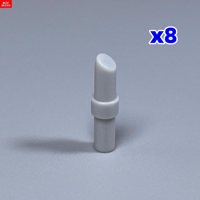 

Non-Toxic Moc Bricks Utensil Lipstick With White Handle Pattern 93094Pb02 Assemble For Building Blocks Children Toys Gift