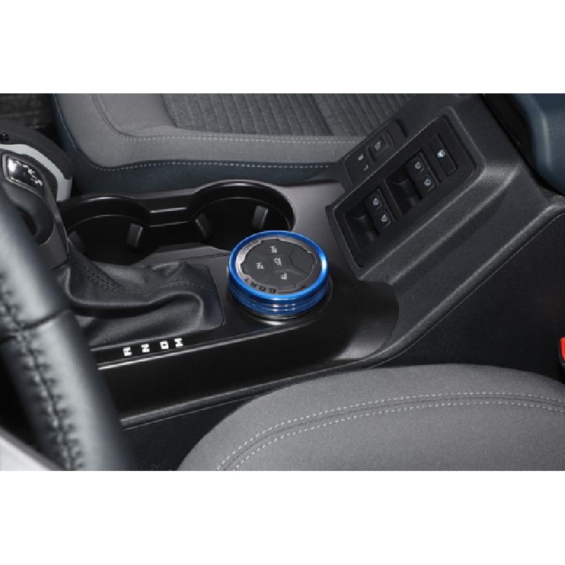 Blue 4WD Four-wheel Drive Knob Trim Cover for Ford Bronco + Aluminum Alloy