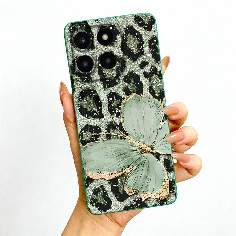 

Soft Case For Honor X6 X6A X6B X6C X8 X8A X8B X8C Phone Cover For Honor 70 Lite X6A Plus X6S Silicone Leopard Butterfly Shells Honor X8A 4G