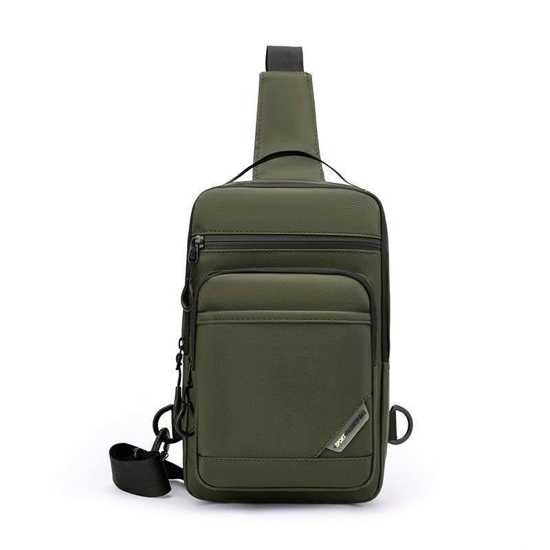 Borsa da petto da uomo in nylon a grande capacità
