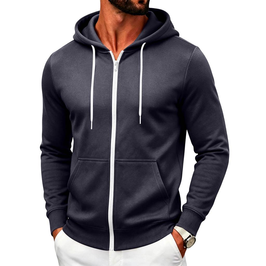 Men's Color Athletic Casual Hoodie for Spring and Fall