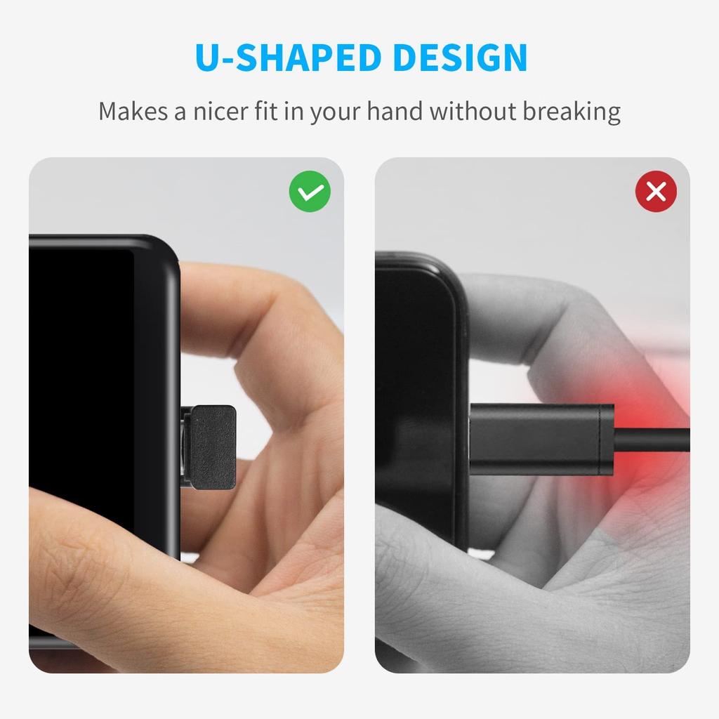 1x U-Form 180 Grad abgewinkelter USB 3.1 Typ C Gen 2 Stecker auf C Buchse Verlängerungsadapter 10Gbps Anschluss für Laptop Nintendo Switch