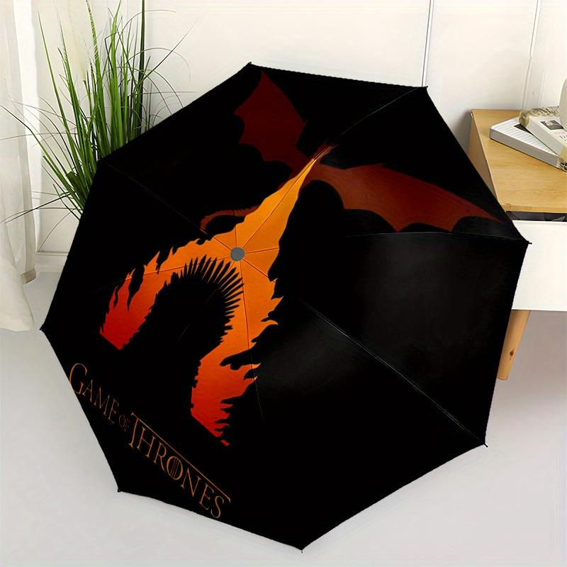 1pc Game of Thrones Windproof Automatic Umbrella, Lightweight for Women/Men, Perfect Christmas Gift a0811192
