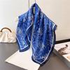 Vintage Paisley Print Shawl Square Scarf for Women Soft Satin Wraps Neckerchief Female Hair Bands Ribbon Headband Bandana