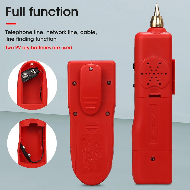 LAN Network Cable Tester Cat5 Cat6 RJ45 UTP STP Detector Line Finder Telephone Wire Tracker Tracer Diagnose Tone Tool Kit