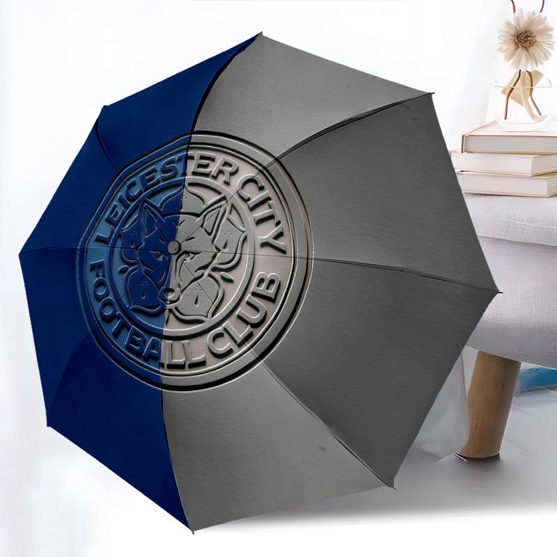 Leicester City Football Club2pattern, automatic folding umbrella, portable and foldable design, 8 ribs, a Christmas or birthday gift.