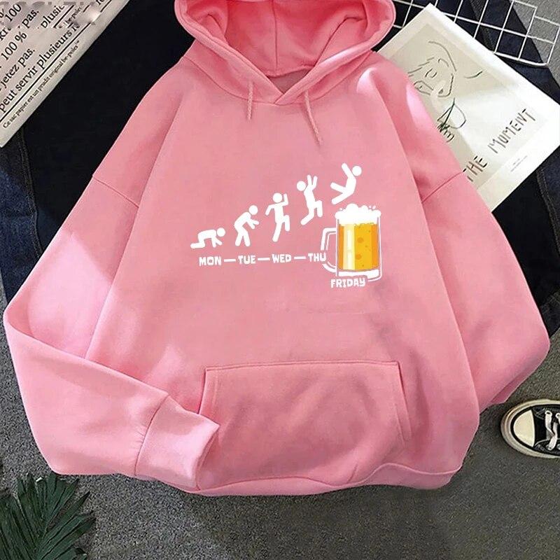 Week Craft Beer Hoodie Funny Unisex Women Sportswear Unisex Alcohol Drinking Individuality Hoody Fashion Sweatshirt Outerwear