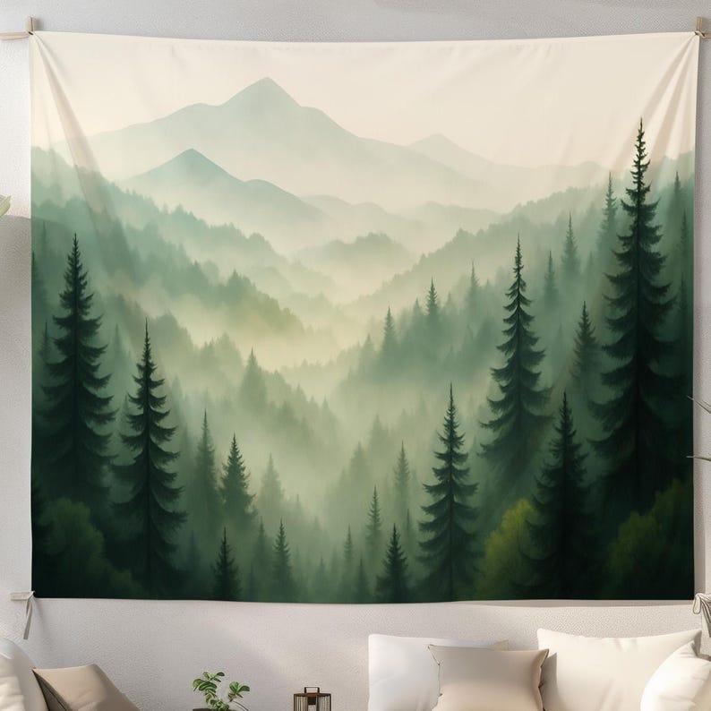 Misty Forest tapestry 75x100